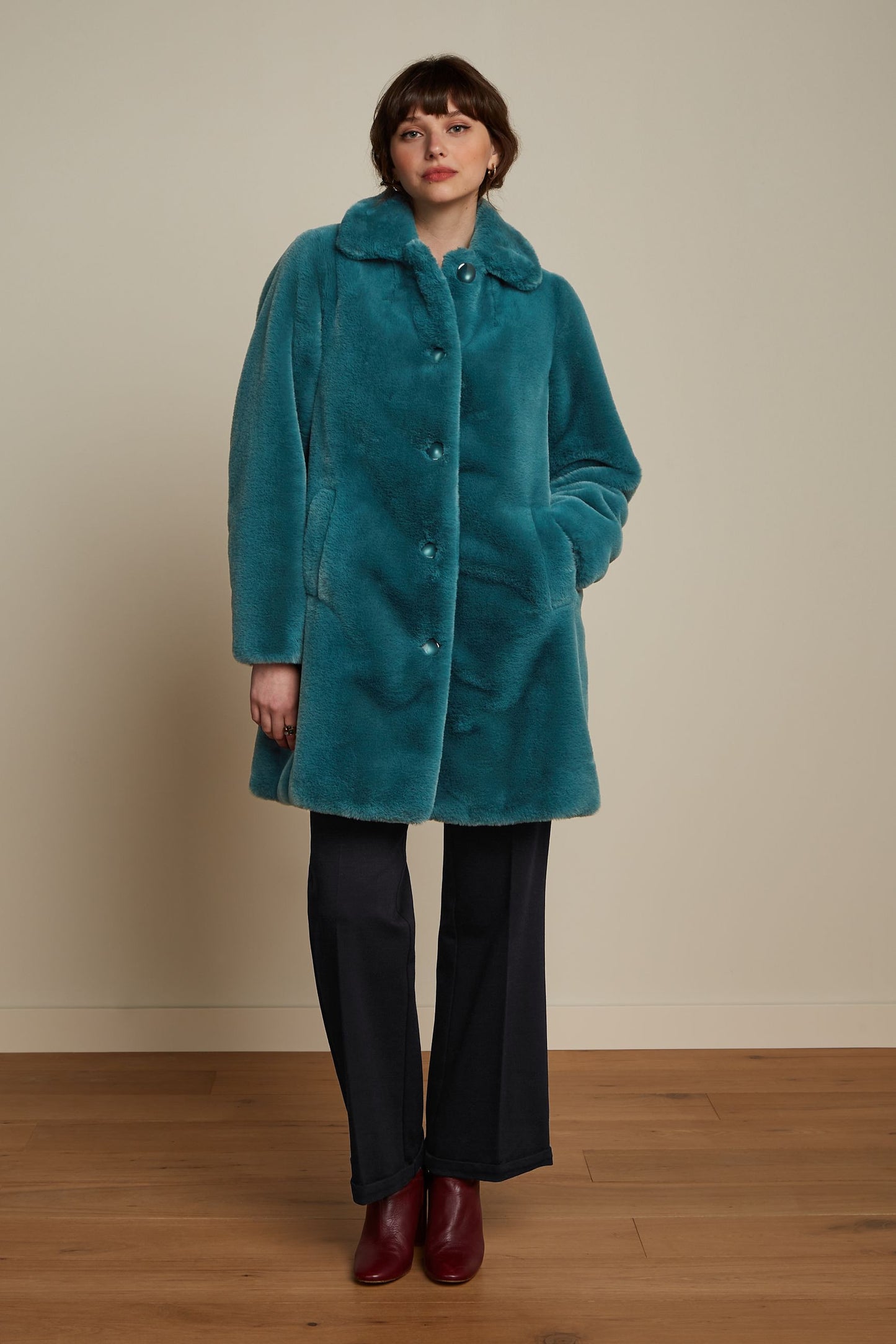 Anais Coat Long Philly Sea Blue