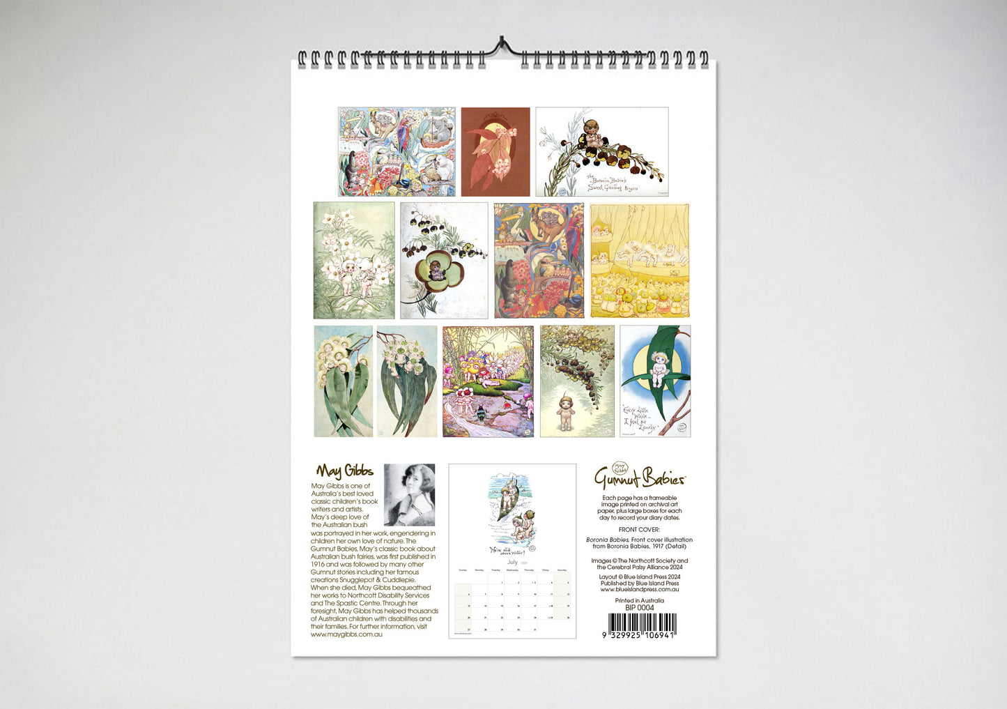 May Gibbs 2025 Wall Calendar