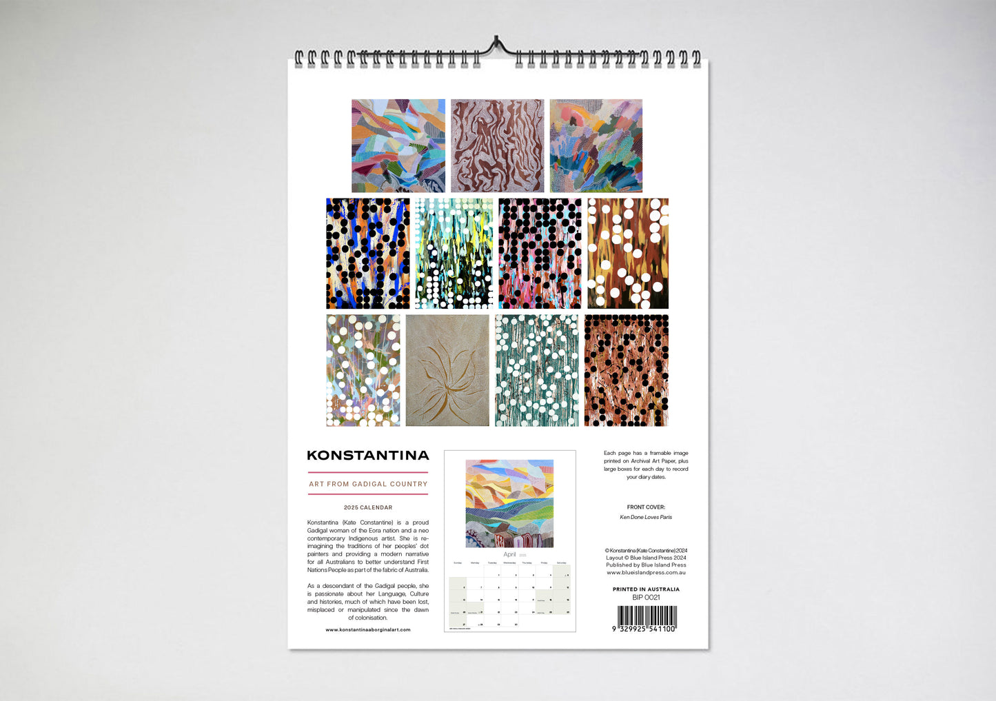 Konstantina 2025 Wall Calendar