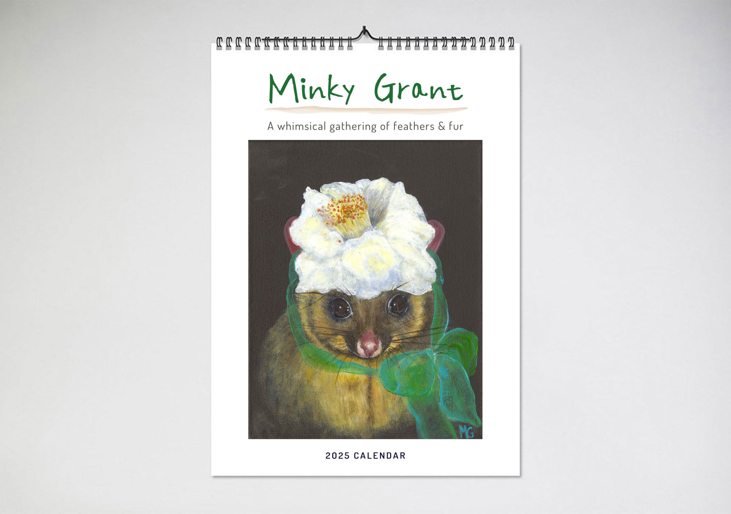 Minky Grant 2025 Wall Calendar