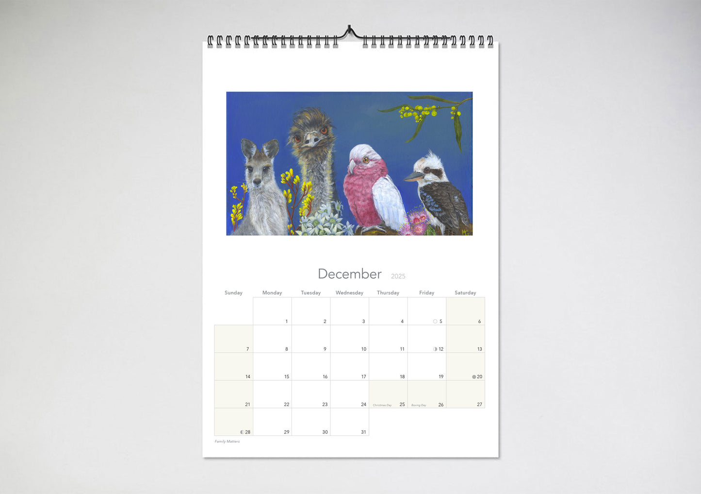 Minky Grant 2025 Wall Calendar