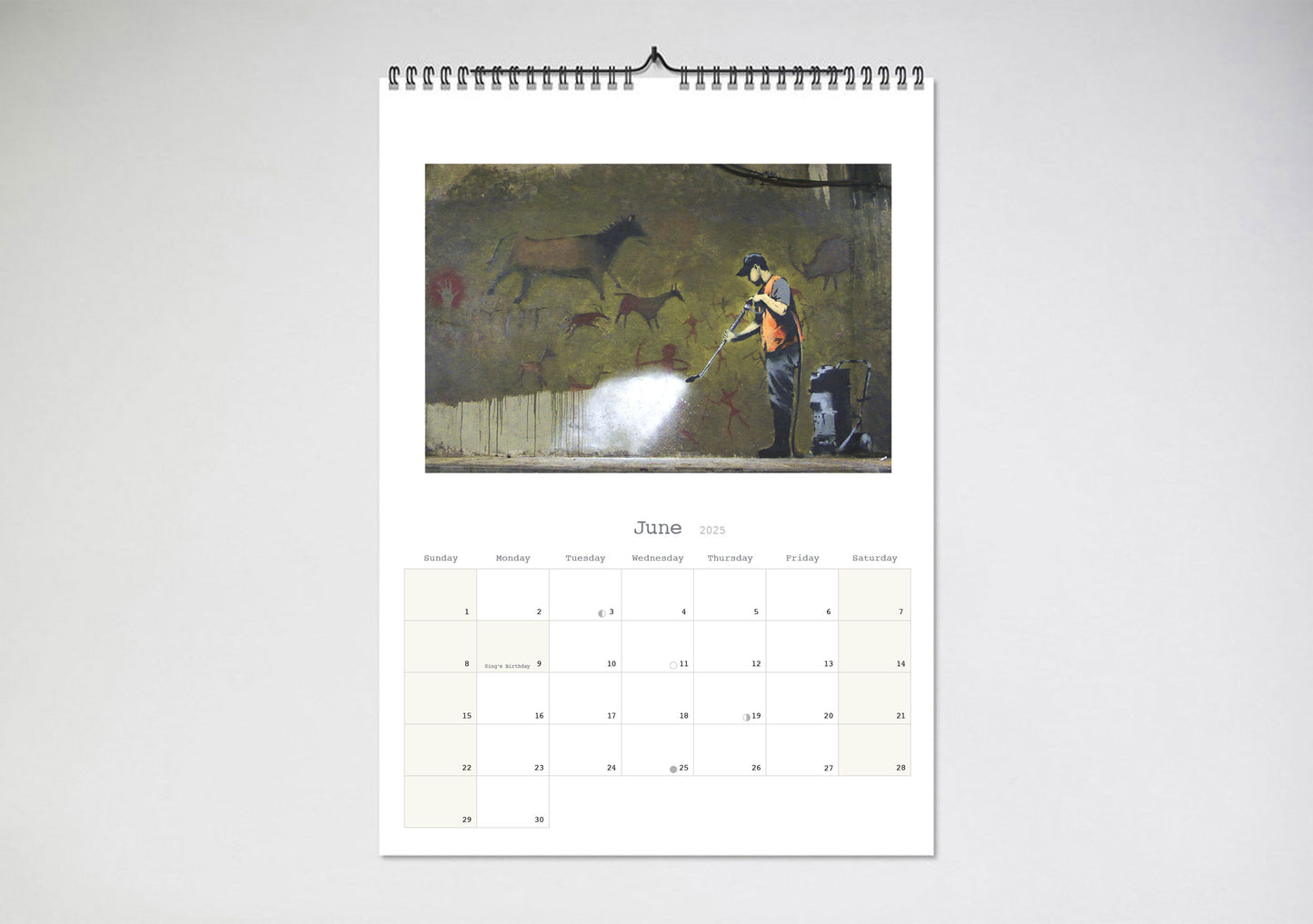 Banksy 2025 Wall Calendar