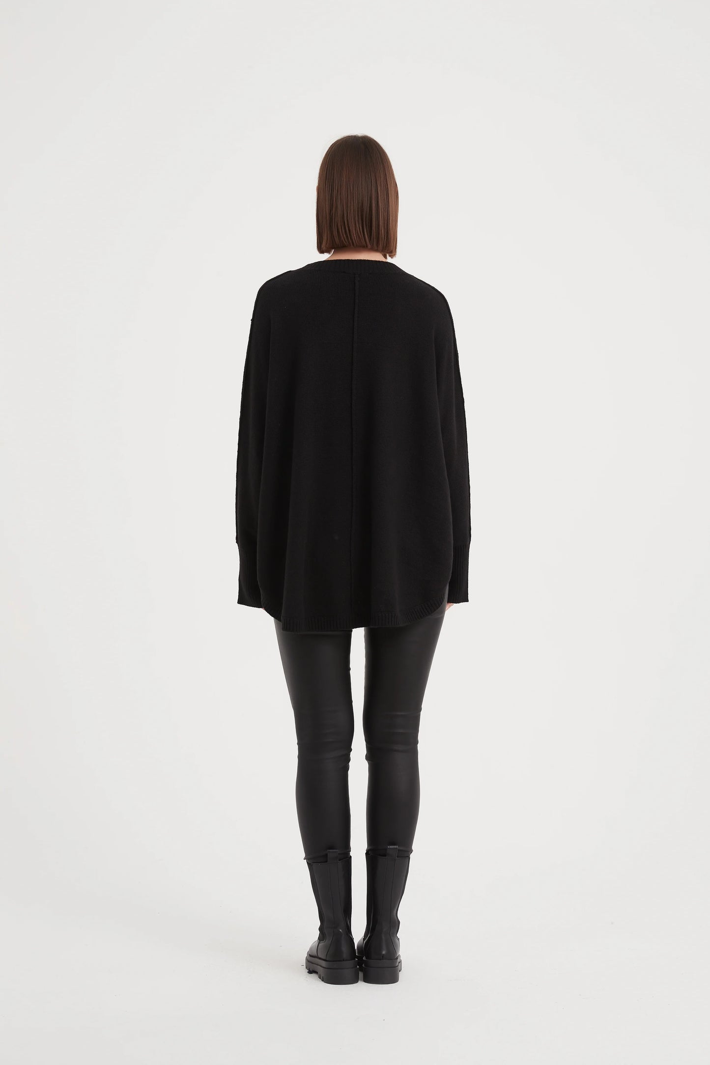 Exposed Seam Knit Black