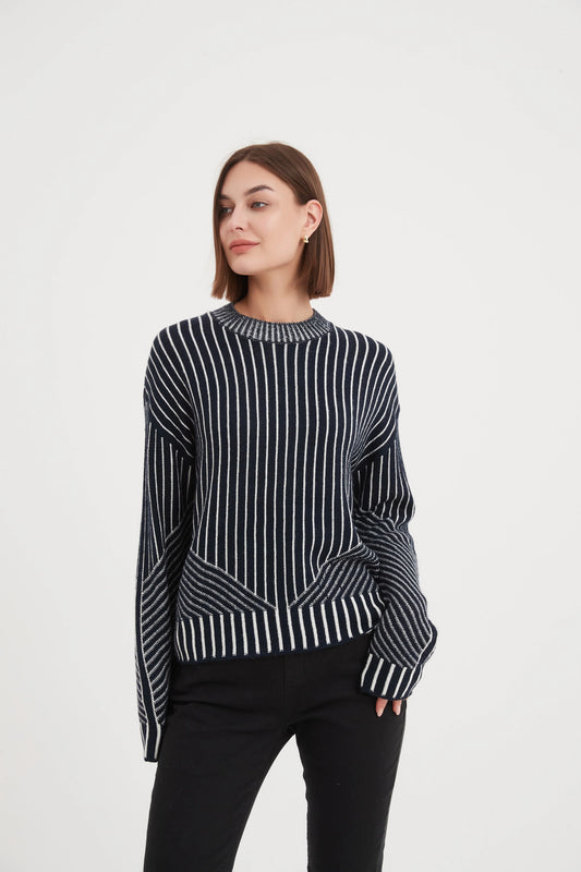 Geometric Stripe Knit