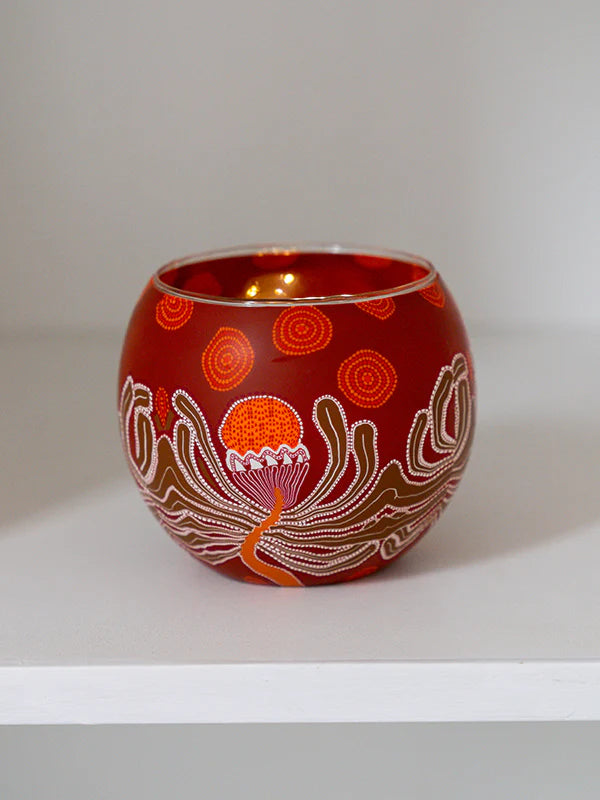 Aboriginal Banksia Tealight Candle Holder