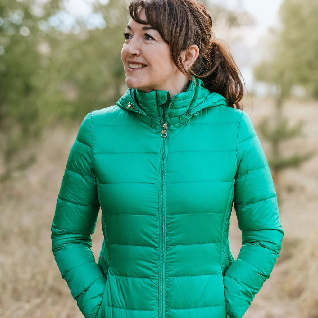 Lynn Women's Packable Down Coat Emerald