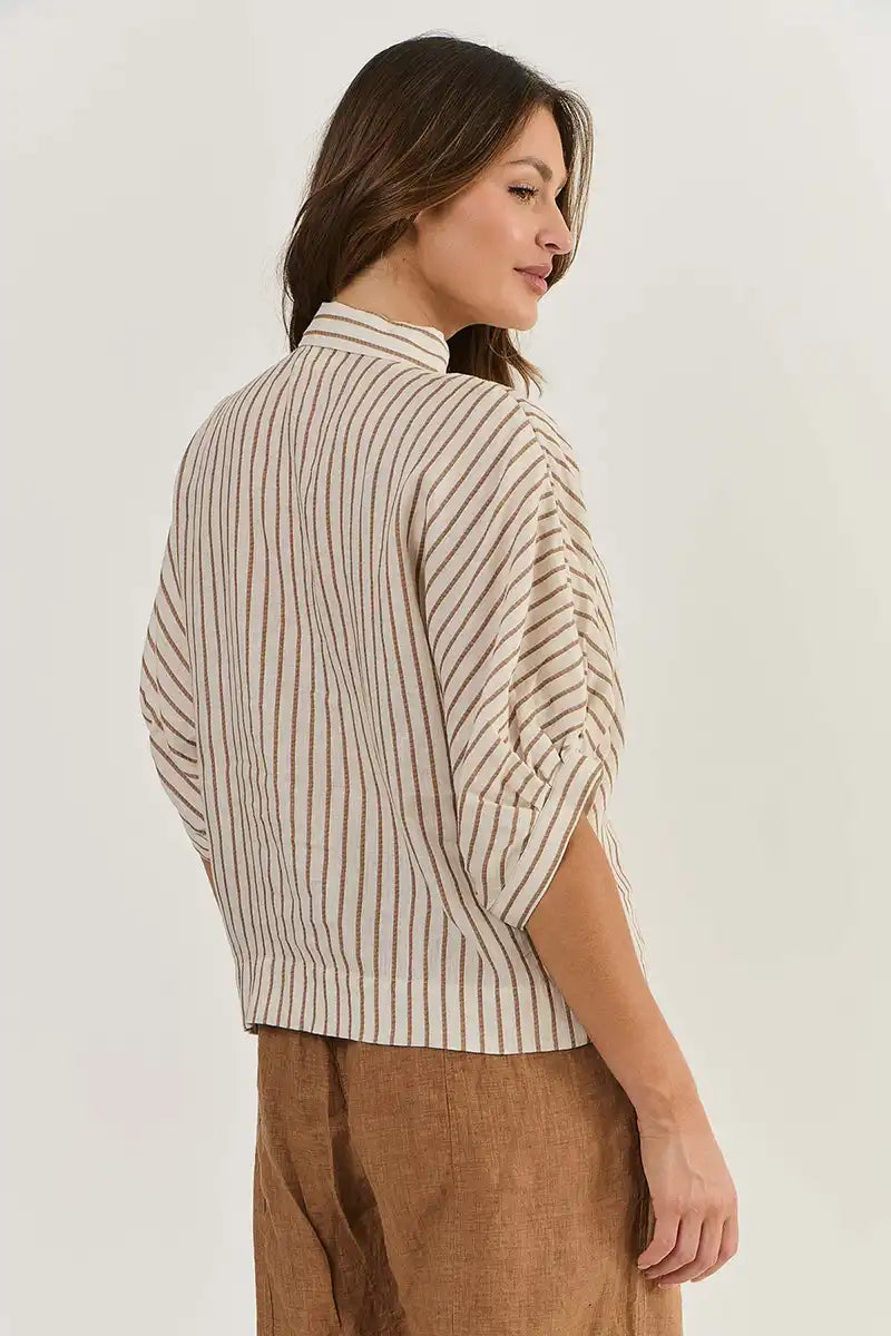 Ginger Slice Linen Top GA471