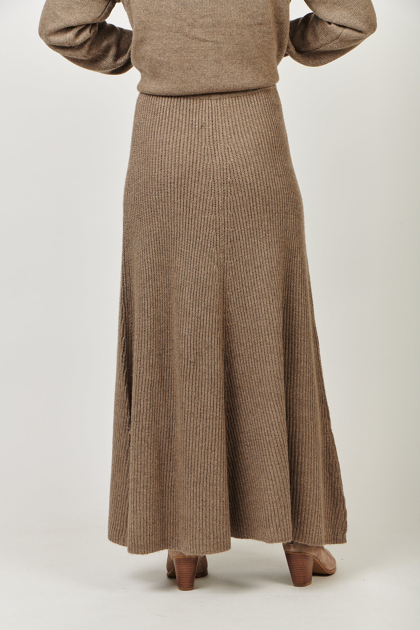 Cashmere Blend Skirt RE-48 Khaki