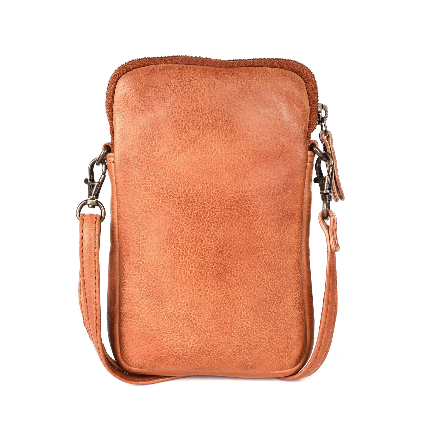 Rosebery Phone Bag with Weave Cognac