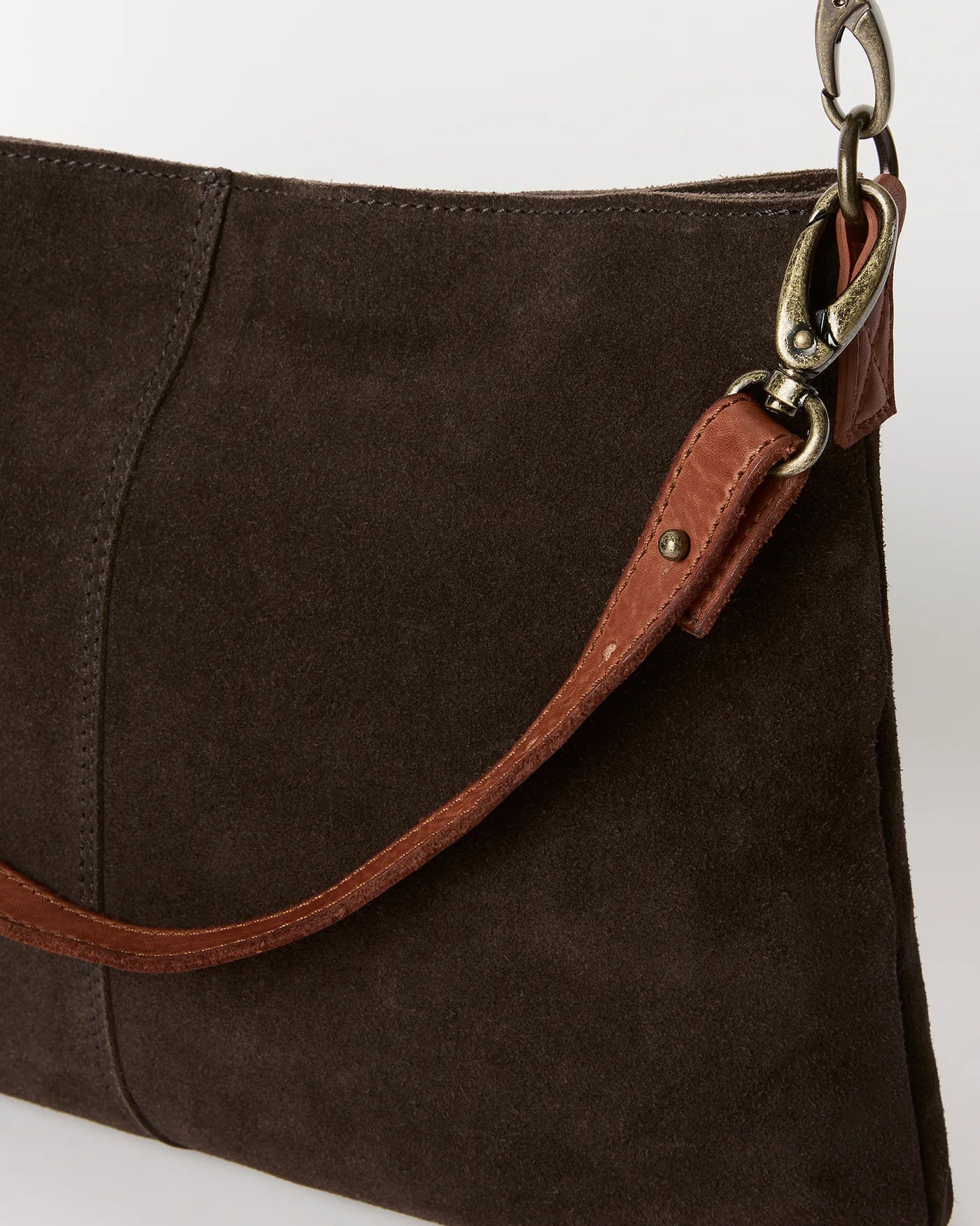 Juju & Co Suede Messenger - Chocolate