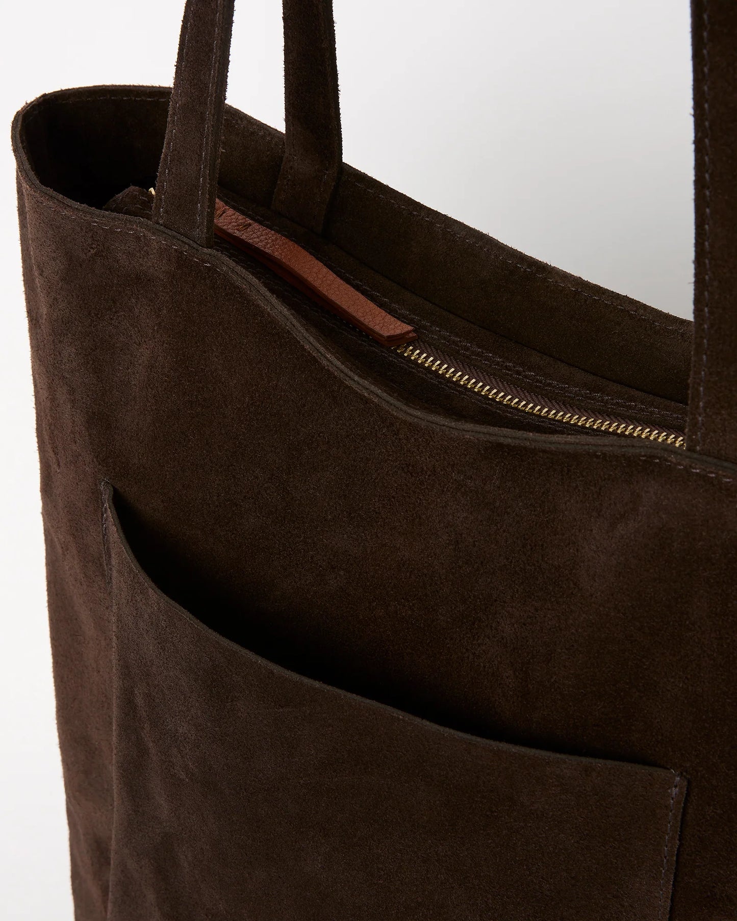 Juju & Co Suede Everyday Tote - Chocolate