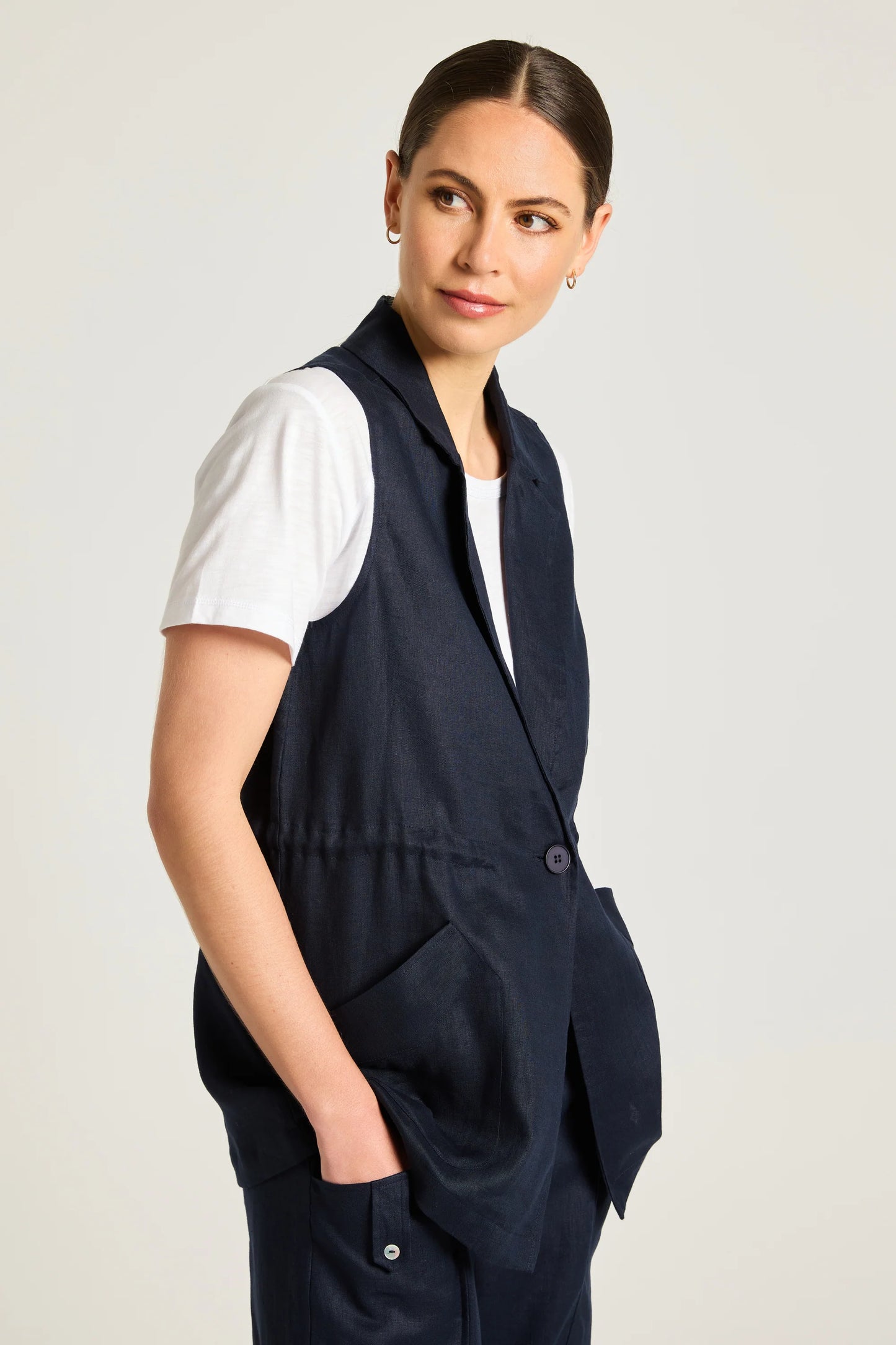 Clover Vest Navy