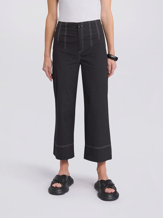 3/4 Wide Leg Pant Black