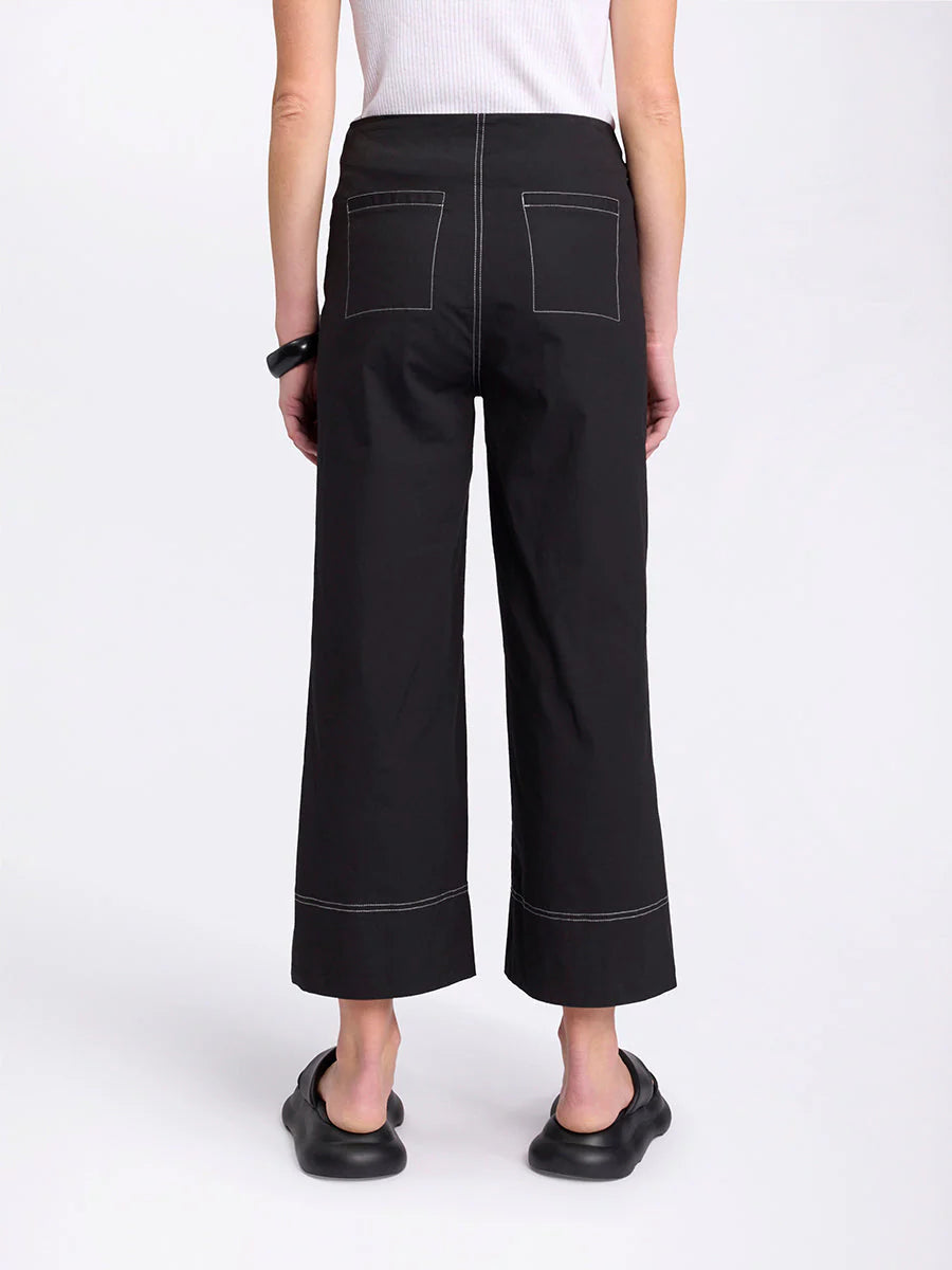 3/4 Wide Leg Pant Black