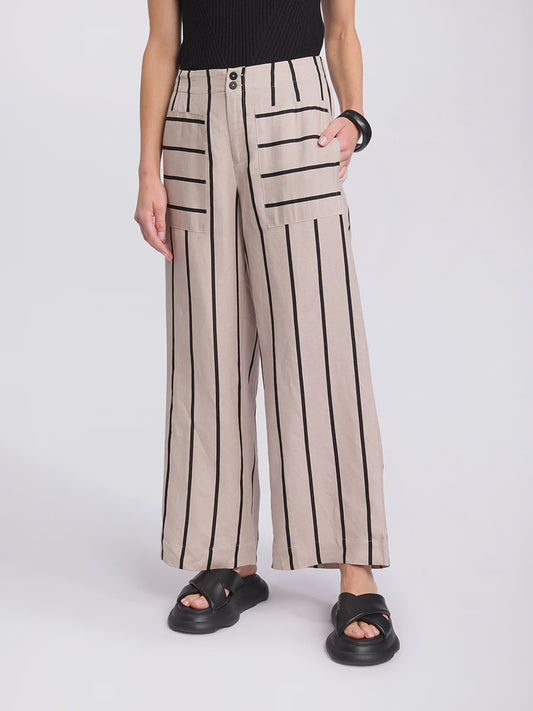 Wide Leg Stripe Pant