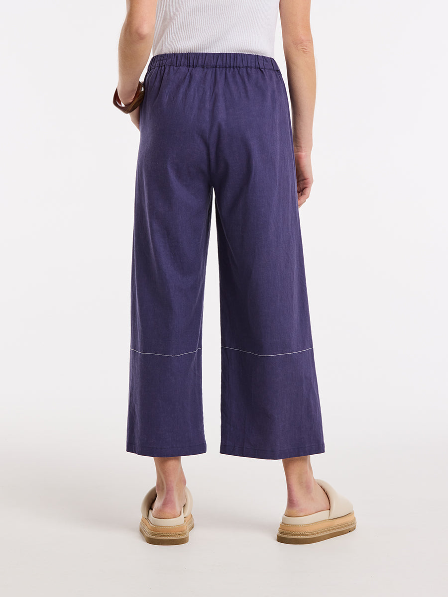 3/4 SPLIT HEM PANT FRENCH BLUE