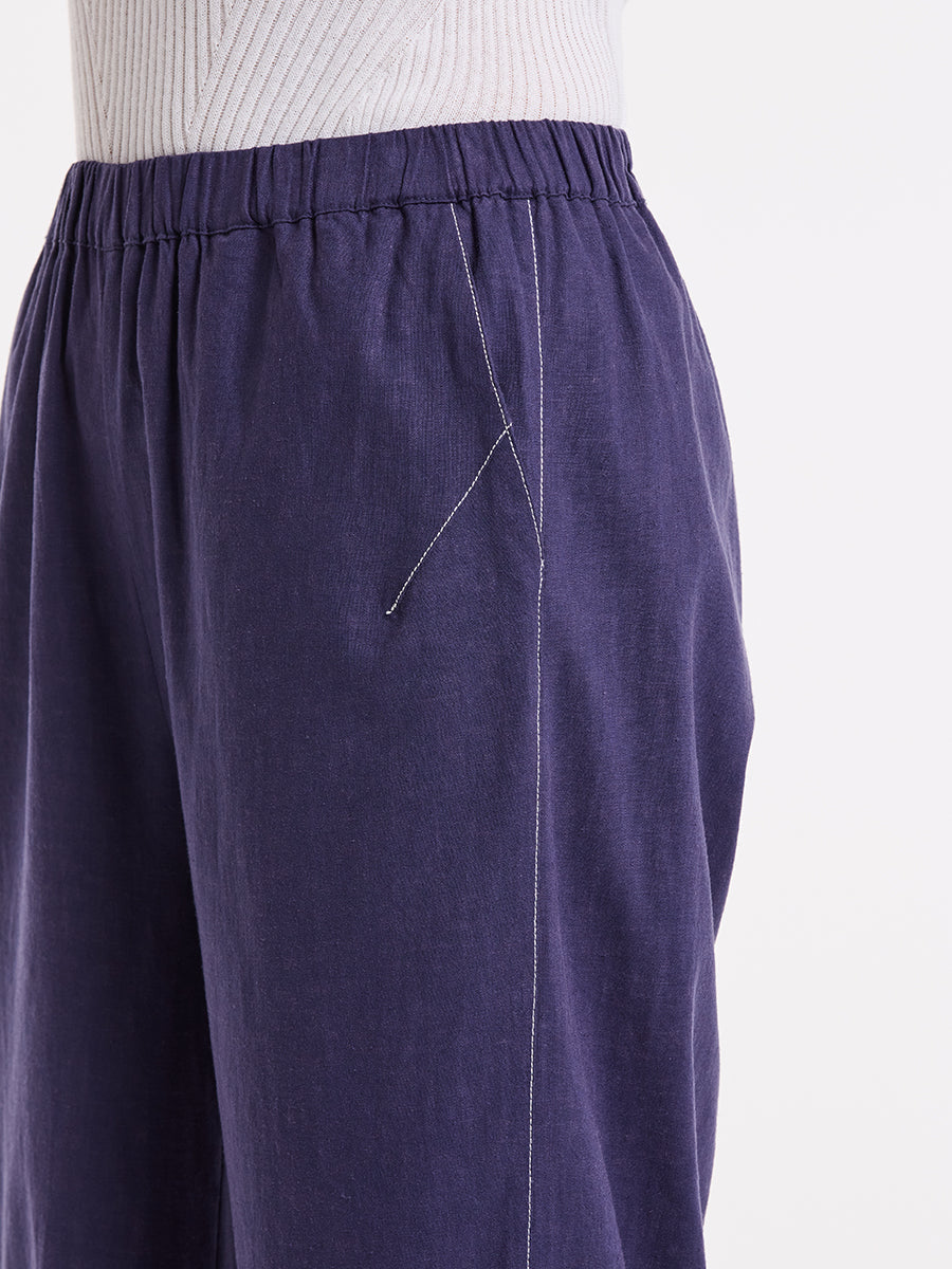 3/4 SPLIT HEM PANT FRENCH BLUE