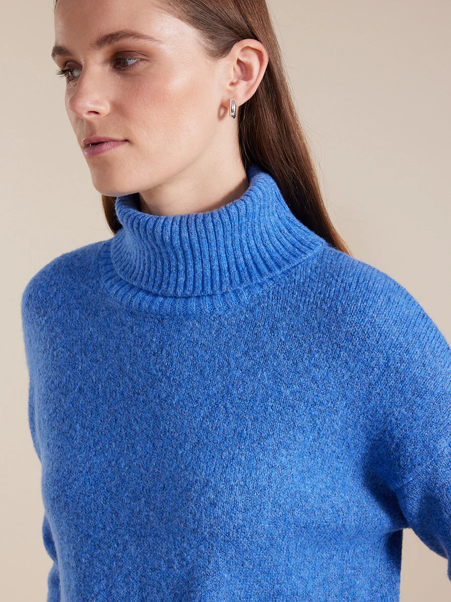 LONGLINE ROLL NECK SWEATER