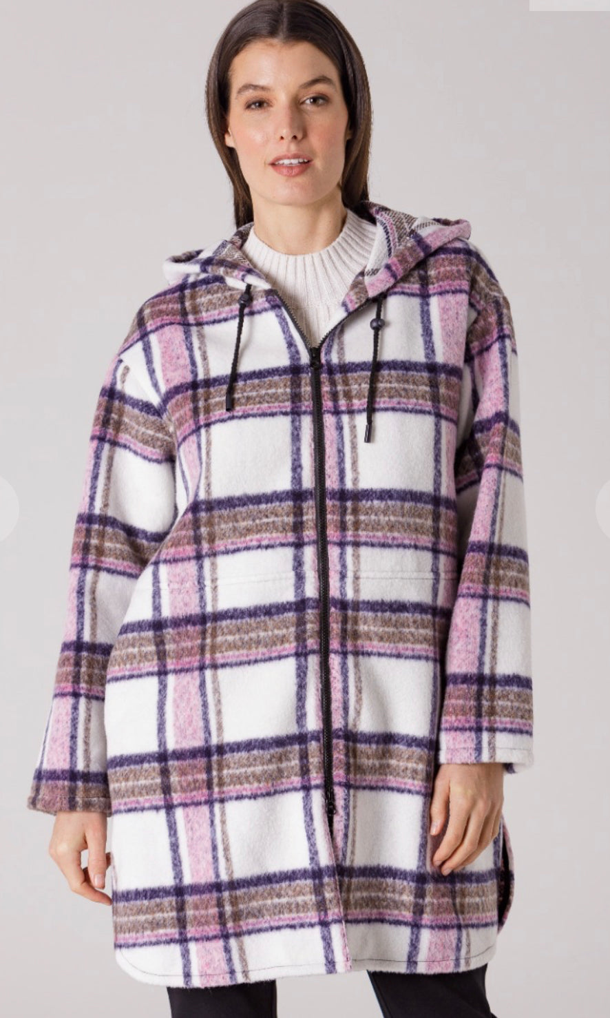 Longline check jacket best sale