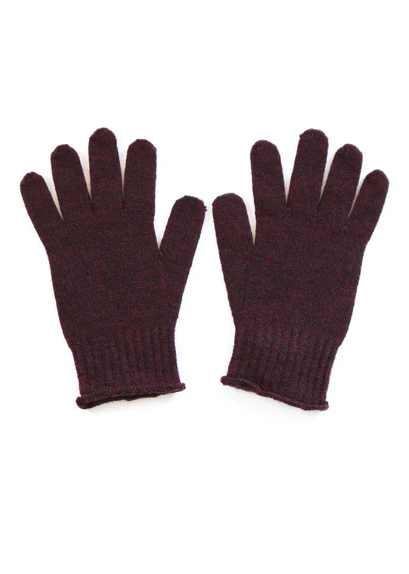 Jasmine Jersey Gloves in Merino Wool Raisin