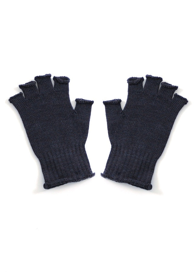 Milo Fingerless Glove in Merino Wool Storm