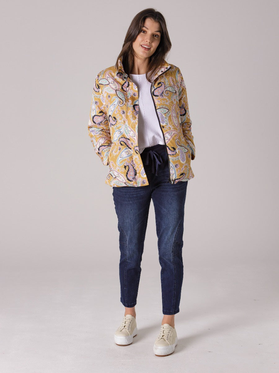 Yarra Trail Ochre Paisley Print Jacket